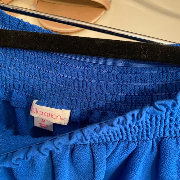 🌸 Vibrant blue off-the-shoulder summer dress - Picture 4 of 5